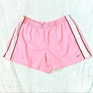 Nike Light Pink Mesh Stripe Running Shorts